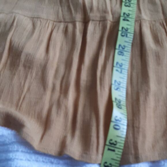 Aeropostale Boho Geometric Lightweight Embroidered Tiered Mustard Halter… - Picture 5 of 7